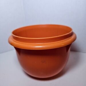 Vintage Tupperware Orange Sunburst Bowl Model 886 270 Made USA